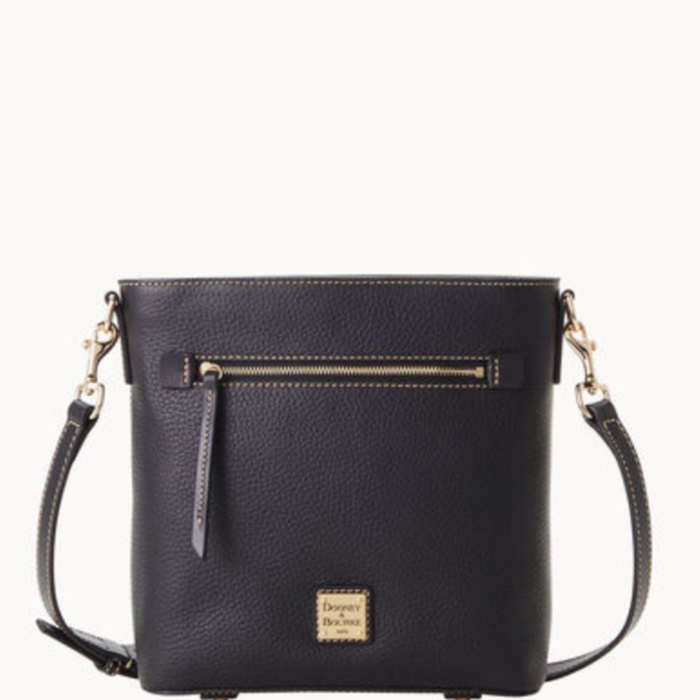Dooney & Bourke Pebble Leather Zip Crossbody in Black- SOLD